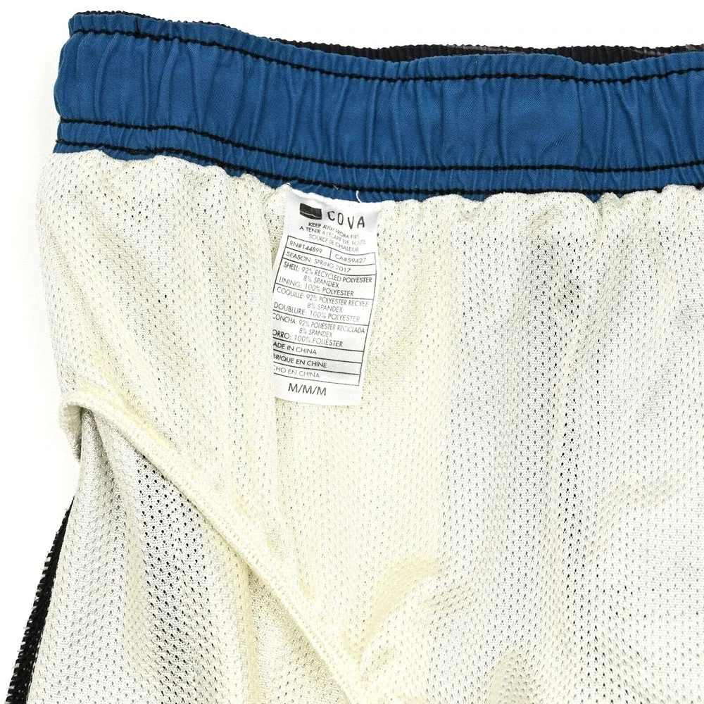 Cova Swimming Fish AOP Men's Swim Trunks‎ Medium Drawstring Closure Beach Resort